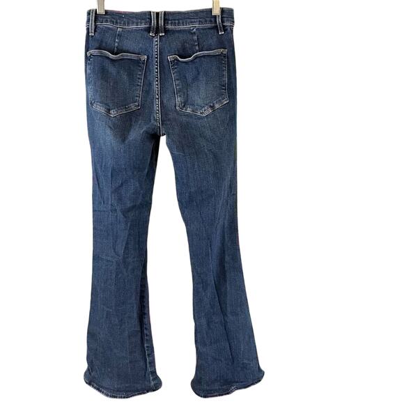 Frame Le High Flare Twisted Denim Jeans Size 26 LHFTSCF230 25 x 29 - Picture 2 of 7